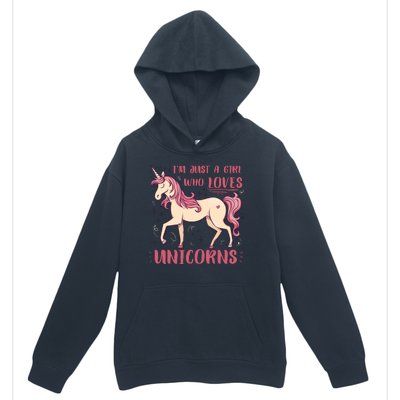 I'm Just A Girl Who Loves Unicorns Urban Pullover Hoodie