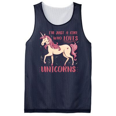 I'm Just A Girl Who Loves Unicorns Mesh Reversible Basketball Jersey Tank