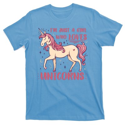 I'm Just A Girl Who Loves Unicorns T-Shirt