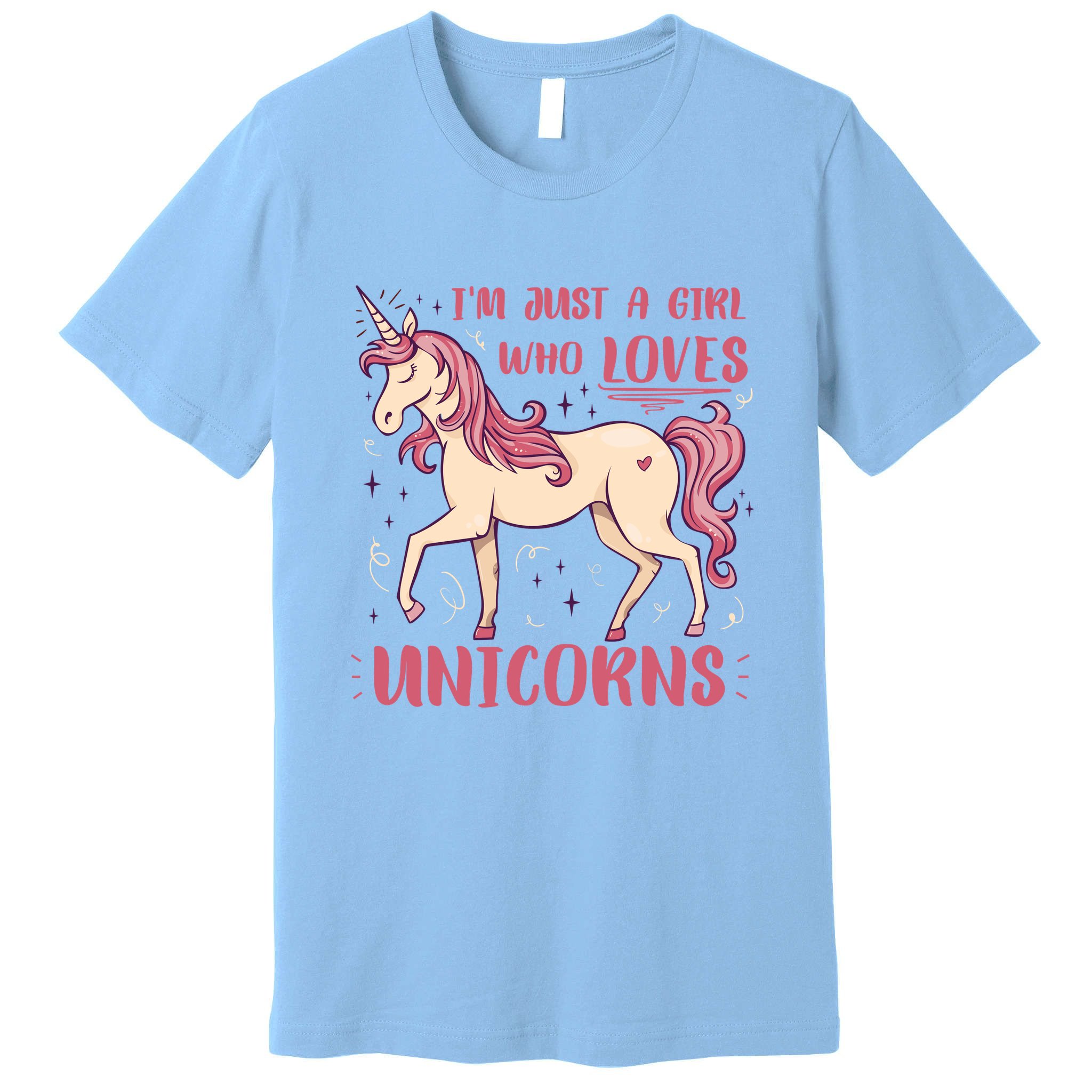 I'm Just A Girl Who Loves Unicorns Premium T-Shirt