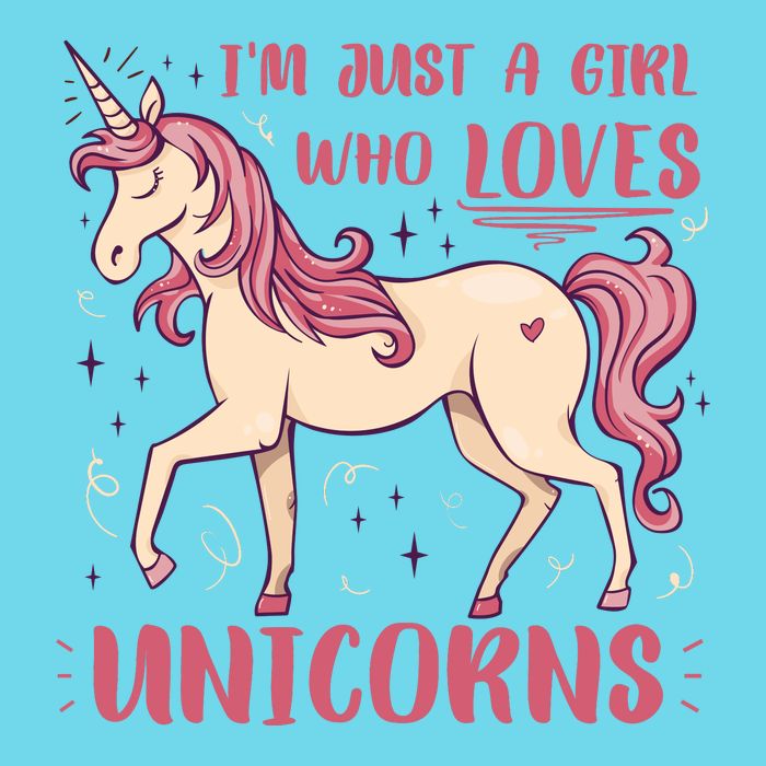 I'm Just A Girl Who Loves Unicorns Premium T-Shirt