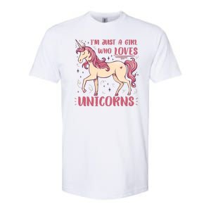 I'm Just A Girl Who Loves Unicorns Softstyle CVC T-Shirt