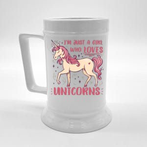 I'm Just A Girl Who Loves Unicorns Beer Stein