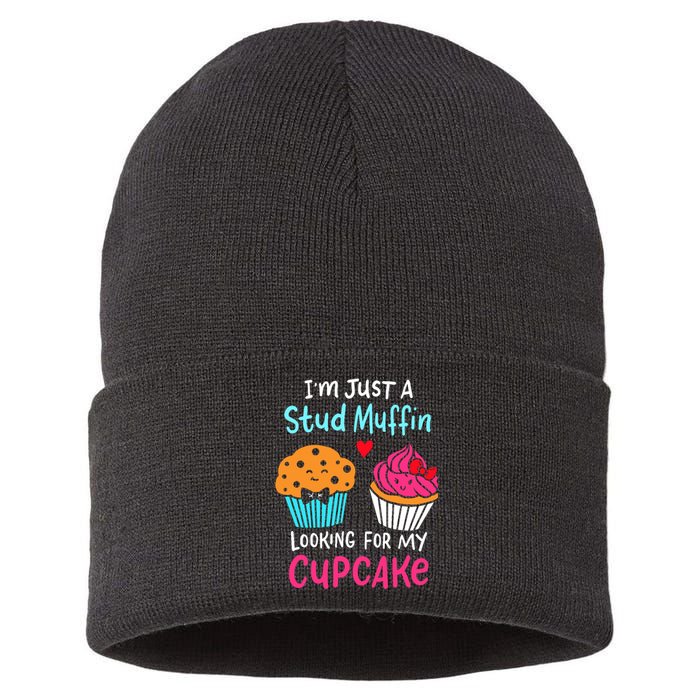 Im Just A Stud Muffin Looking For My Cupcake Cake Decorator Sustainable Knit Beanie