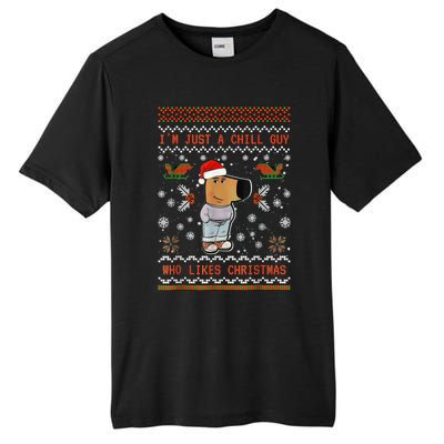 IM Just A Chill Guy Who Likes Christmas Tall Fusion ChromaSoft Performance T-Shirt