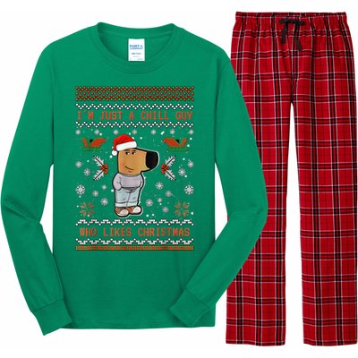 IM Just A Chill Guy Who Likes Christmas Long Sleeve Pajama Set