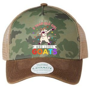 I'm Just A 9 Year Old Girl Who Loves Goats  Legacy Tie Dye Trucker Hat