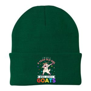 I'm Just A 9 Year Old Girl Who Loves Goats  Knit Cap Winter Beanie