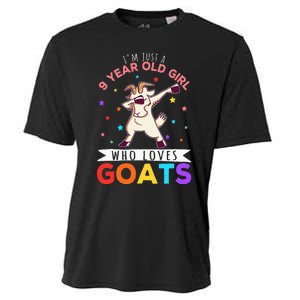 I'm Just A 9 Year Old Girl Who Loves Goats  Cooling Performance Crew T-Shirt