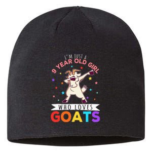 I'm Just A 9 Year Old Girl Who Loves Goats  Sustainable Beanie