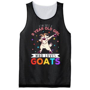 I'm Just A 9 Year Old Girl Who Loves Goats  Mesh Reversible Basketball Jersey Tank