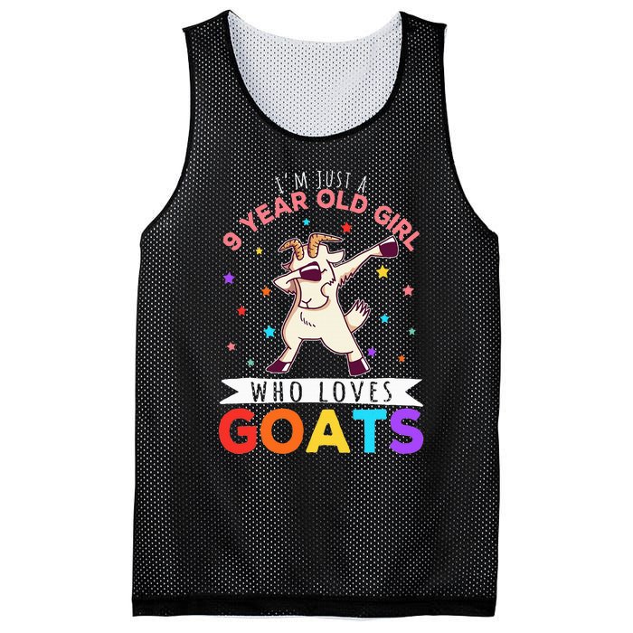 I'm Just A 9 Year Old Girl Who Loves Goats  Mesh Reversible Basketball Jersey Tank