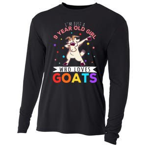 I'm Just A 9 Year Old Girl Who Loves Goats  Cooling Performance Long Sleeve Crew