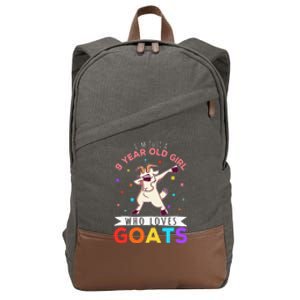 I'm Just A 9 Year Old Girl Who Loves Goats  Cotton Canvas Backpack