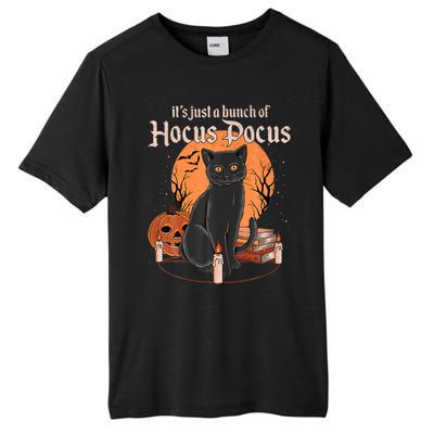 It's Just A Bunch Of Hocus Pocus Black Cat Halloween Tall Fusion ChromaSoft Performance T-Shirt