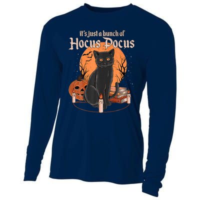 It's Just A Bunch Of Hocus Pocus Black Cat Halloween Cooling Performance Long Sleeve Crew