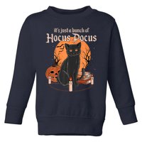 It's Just A Bunch Of Hocus Pocus Black Cat Halloween Toddler Sweatshirt