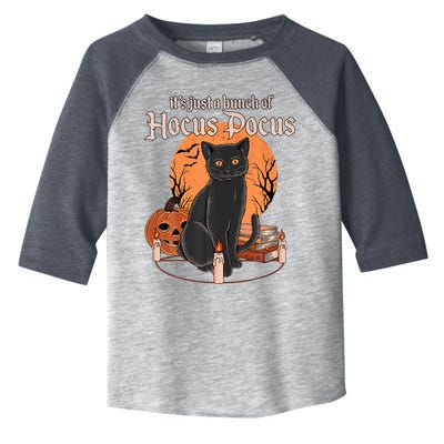 It's Just A Bunch Of Hocus Pocus Black Cat Halloween Toddler Fine Jersey T-Shirt