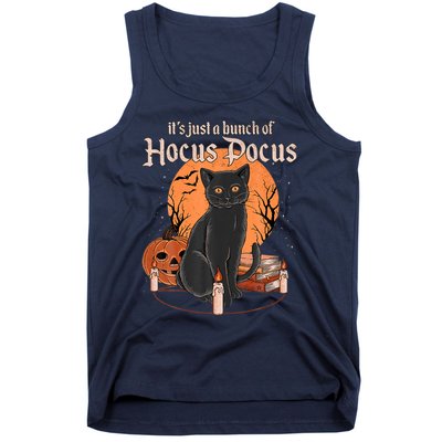 It's Just A Bunch Of Hocus Pocus Black Cat Halloween Tank Top