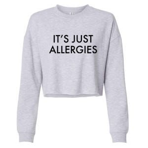 It's Just Allergies Gift Cropped Pullover Crew