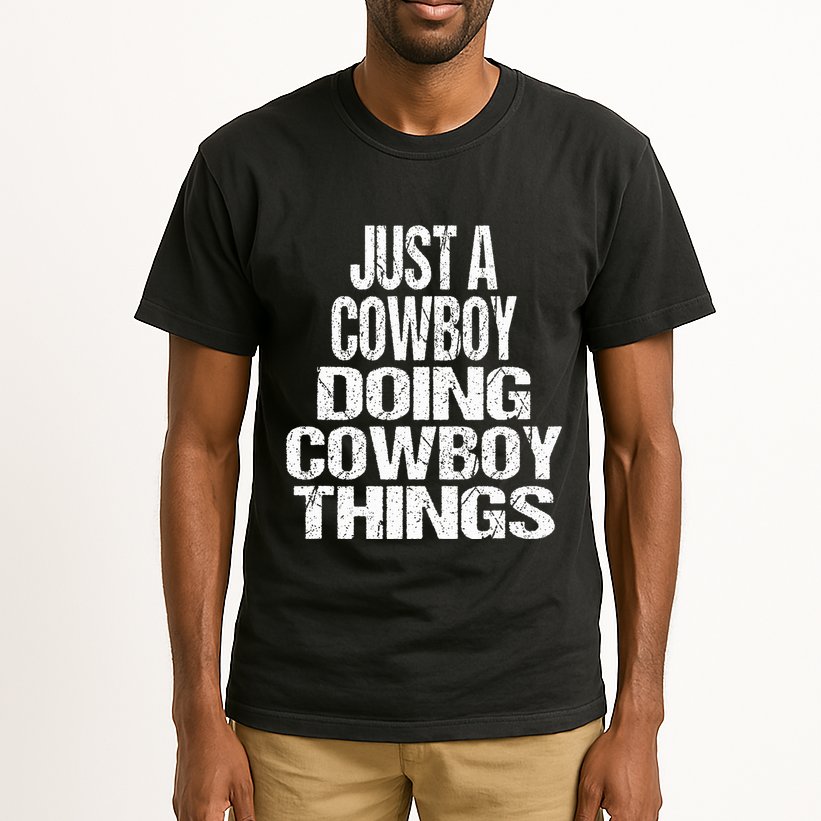 IM Just A Cowboy Doing Cowboy Things Gift Rodeo Tall T-Shirt