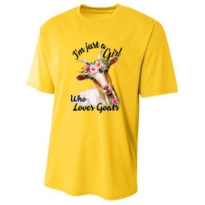 IM Just A Girl Who Loves Goats Cute Goats Lovers Youth Performance Sprint T-Shirt