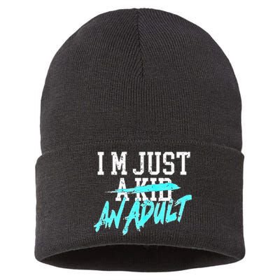 IM Just A An Adult Sustainable Knit Beanie