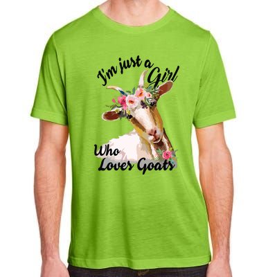 Im Just A Girl Who Loves Goats | Goat Lover Adult ChromaSoft Performance T-Shirt