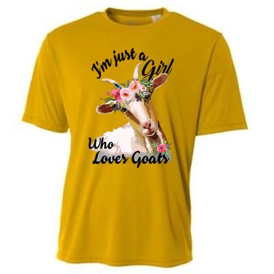 Im Just A Girl Who Loves Goats | Goat Lover Cooling Performance Crew T-Shirt