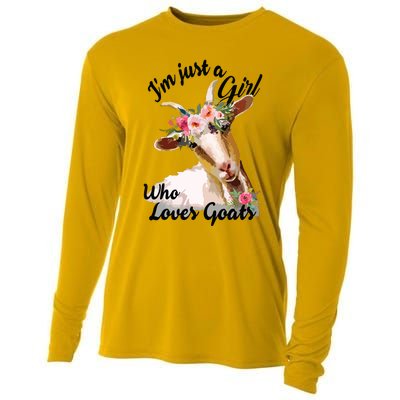 Im Just A Girl Who Loves Goats | Goat Lover Cooling Performance Long Sleeve Crew