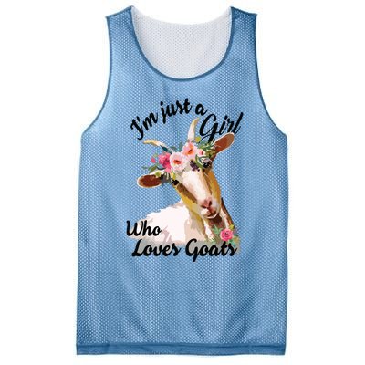 Im Just A Girl Who Loves Goats | Goat Lover Mesh Reversible Basketball Jersey Tank