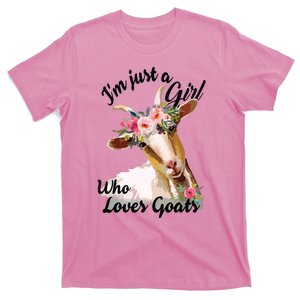 Im Just A Girl Who Loves Goats | Goat Lover T-Shirt