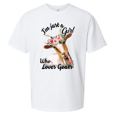 Im Just A Girl Who Loves Goats | Goat Lover Sueded Cloud Jersey T-Shirt