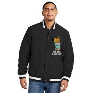 IM Just A Chill Guy Funny Meme Insulated Varsity Jacket