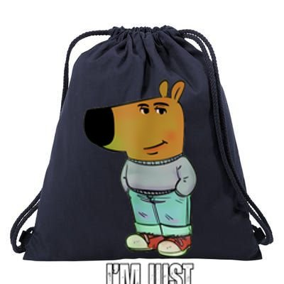 IM Just A Chill Guy Funny Meme Drawstring Bag