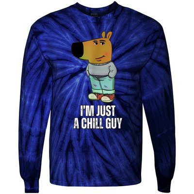 IM Just A Chill Guy Funny Meme Tie-Dye Long Sleeve Shirt