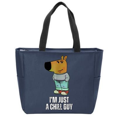 IM Just A Chill Guy Funny Meme Zip Tote Bag