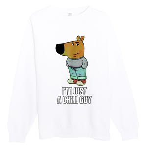 IM Just A Chill Guy Funny Meme Premium Crewneck Sweatshirt