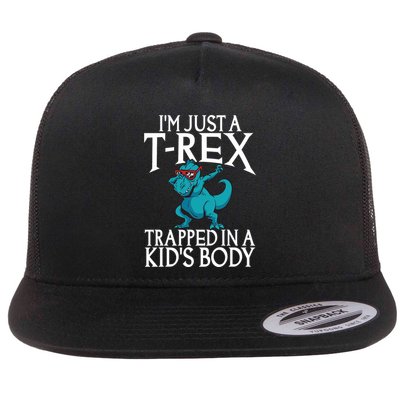 Im Just A T Rex Trapped In A Body Dinosaur Flatbill Hat
