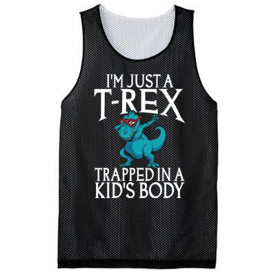 Im Just A T Rex Trapped In A Body Dinosaur Mesh Reversible Basketball Jersey Tank