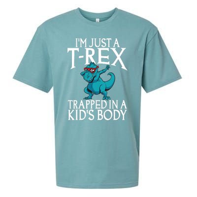 Im Just A T Rex Trapped In A Body Dinosaur Sueded Cloud Jersey T-Shirt