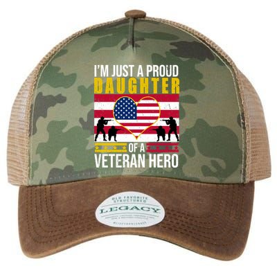 I'm Just A Proud Daughter Of A Veteran Hero Legacy Tie Dye Trucker Hat