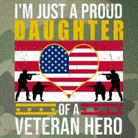 I'm Just A Proud Daughter Of A Veteran Hero Legacy Tie Dye Trucker Hat