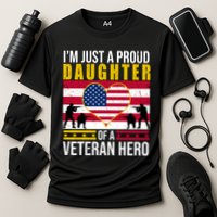 I'm Just A Proud Daughter Of A Veteran Hero Cooling Performance Crew T-Shirt