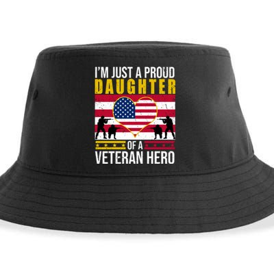 I'm Just A Proud Daughter Of A Veteran Hero Sustainable Bucket Hat