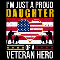 I'm Just A Proud Daughter Of A Veteran Hero Drawstring Bag