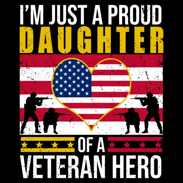 I'm Just A Proud Daughter Of A Veteran Hero Drawstring Bag