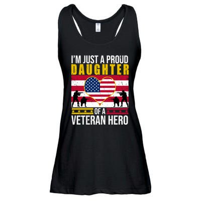 I'm Just A Proud Daughter Of A Veteran Hero Ladies Essential Flowy Tank