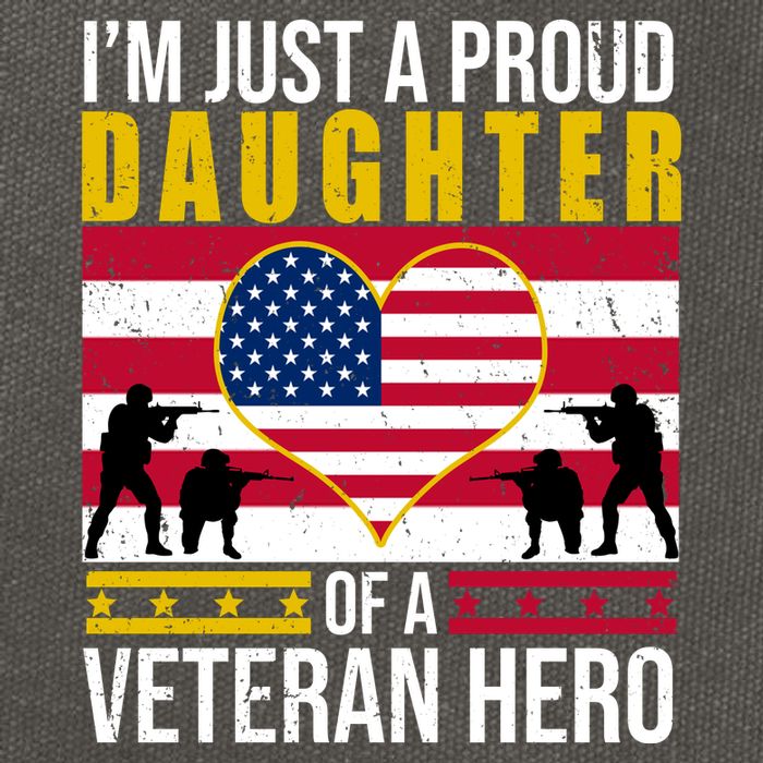 I'm Just A Proud Daughter Of A Veteran Hero Cotton Canvas Backpack