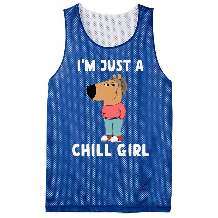 IM Just A Chill Girl Mesh Reversible Basketball Jersey Tank